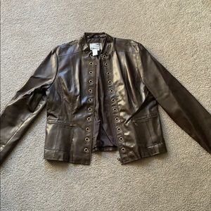 Brown leather jacket